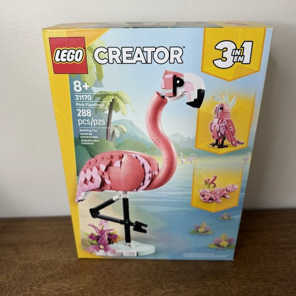 LEGO Creator 3-in-1 Wild Animals: Pink Flamingo‎ 31170 Axolotl Bird New Unopened - Picture 2 of 2